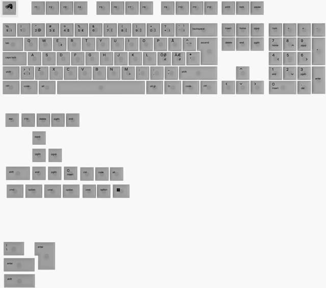 Glorious Polychroma V2 RGB tangentbordskåpor - Nyskick - i originalförpackning