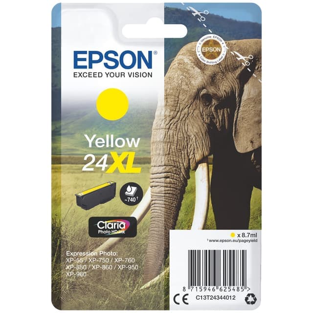 Epson bläckpatron Claria Photo HD 24XL Gul - Nyskick - originalförpackning saknas