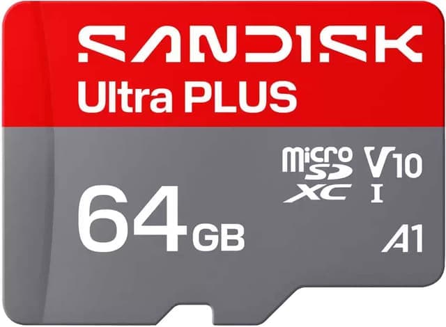 SanDisk Ultra PLUS microSD-kort (64GB) - Nyskick - i originalförpackning