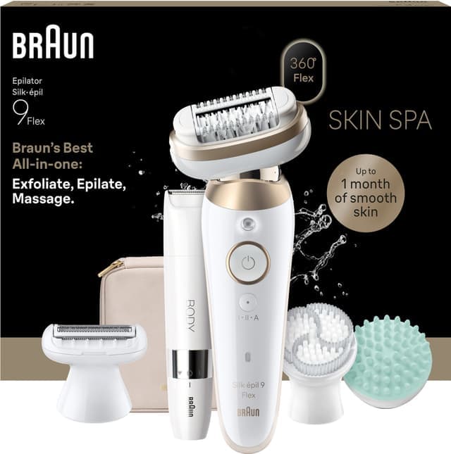 Braun Silk·épil 9 Flex SkinSpa epilator SES9-481 3D (guld) - Nyskick - i originalförpackning