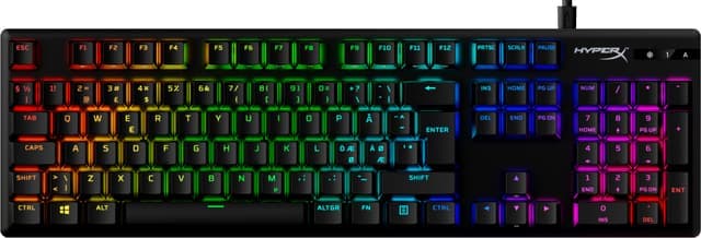 HyperX Alloy Origins Red Switch gamingtangentbord - Bra skick – Mindre spår av användning