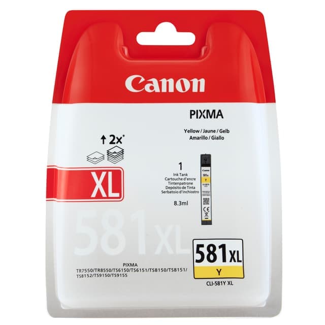 Canon bläckpatron CLI-581XL Gul - Nyskick - i originalförpackning