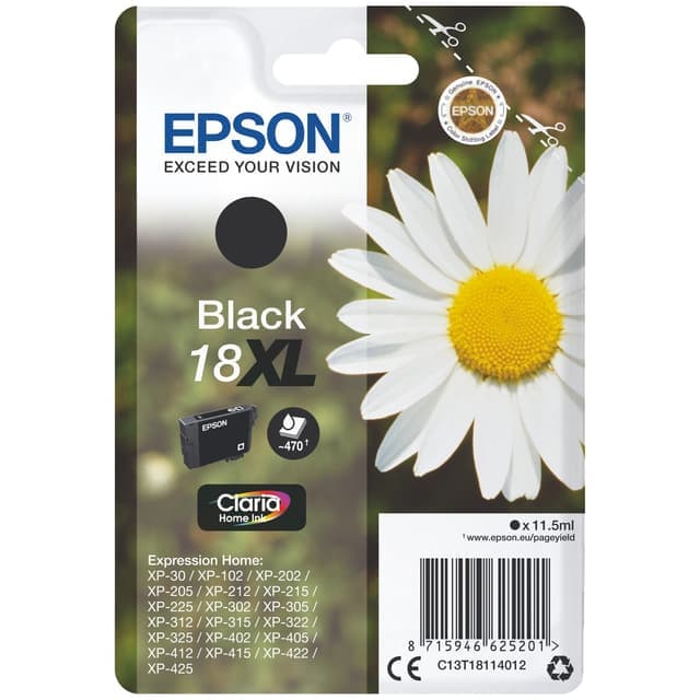 Epson bläckpatron Claria Home 18XL Svart - Nyskick - i originalförpackning