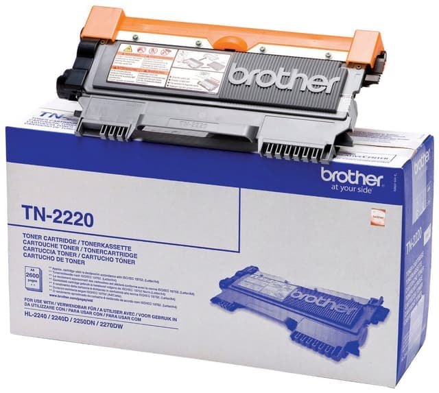 Brother Toner TN-2220 Svart - Nyskick - i originalförpackning