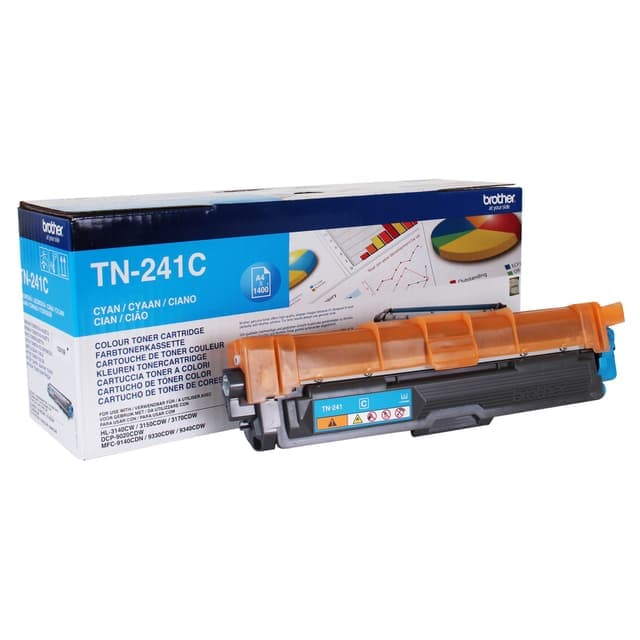 Brother toner TN-241C Cyan - Nyskick - i originalförpackning