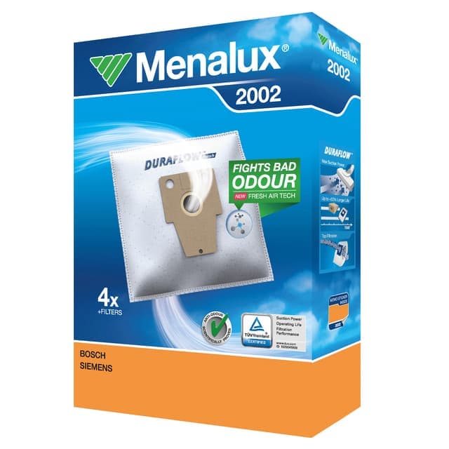 Menalux dammsugarpåsar 2002 (4 st) - Nyskick - i originalförpackning