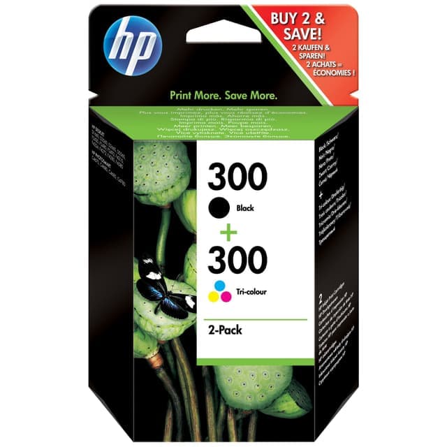 HP bläckpatroner 300 Svart/Tre-färger - Bra skick – Mindre spår av användning