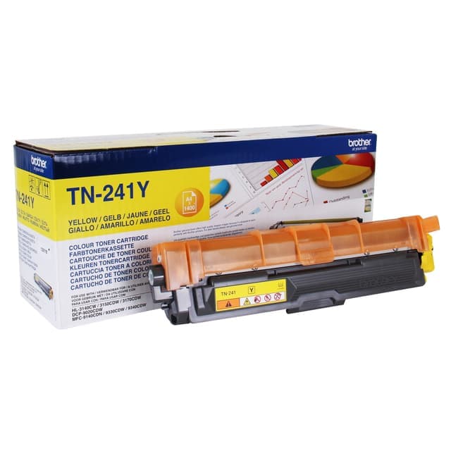 Brother toner TN-241Y Gul - Nyskick - originalförpackning saknas