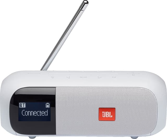 JBL Tuner 2 FM bärbar högtalare med DAB+/FM-radio (vit) - Nyskick - i originalförpackning