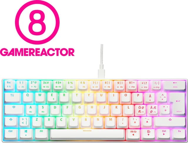 NOS C-450 Mini PRO RGB gaming tangentbord (vit) - Nyskick - i originalförpackning