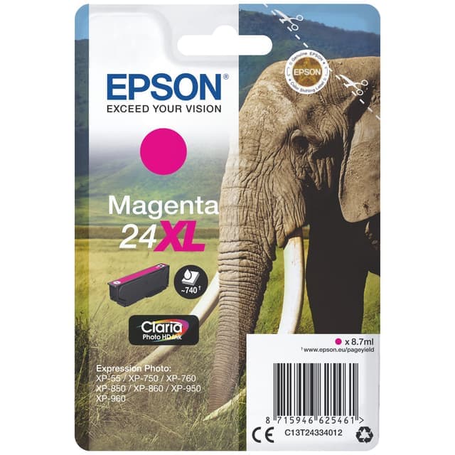 Epson bläckpatron Claria Photo HD 24XL Magenta - Nyskick - i originalförpackning