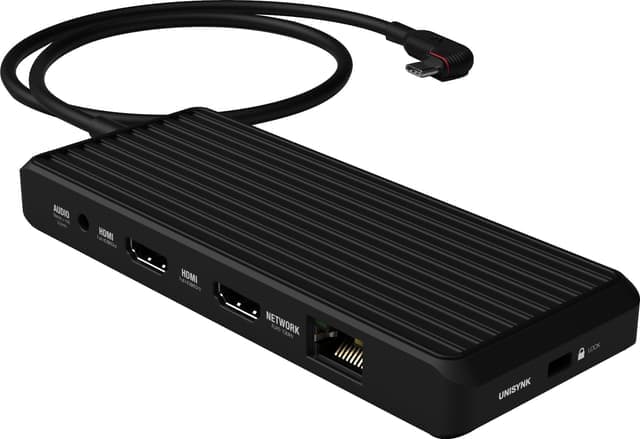 Unisynk 10-Port USB-C hub (svart) - Nyskick - i originalförpackning
