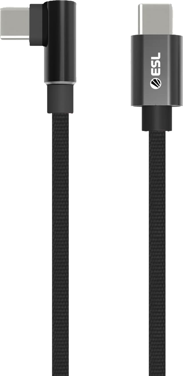 ESL USB-C till USB-C gamingkabel 1 m (svart) - Nyskick - originalförpackning saknas