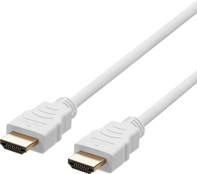Deltaco 8K HDMI 2.1-kabel (2 m, vit) - Nyskick - i originalförpackning