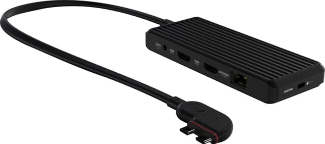 Unisynk 10 Port Dual Screen Hub adapter för Mac (svart) - Nyskick - originalförpackning saknas