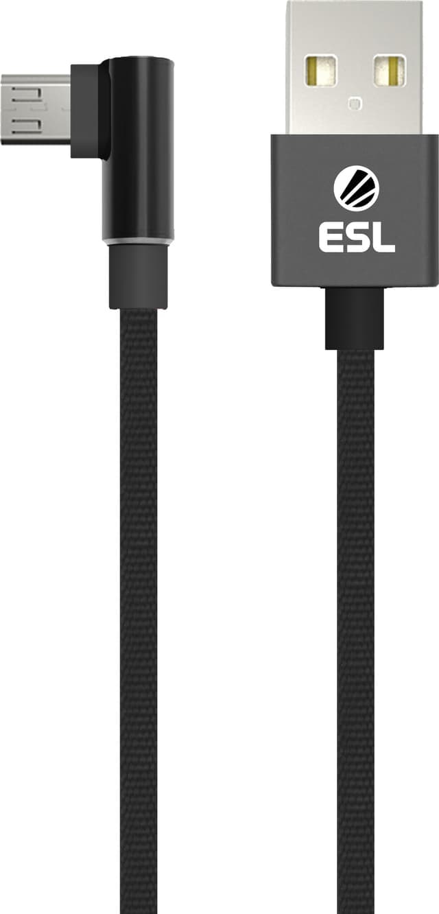 ESL USB to microUSB gamingkabel 1m (svart) - Nyskick - i originalförpackning