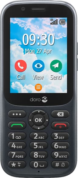 Doro 731X mobiltelefon (grafit) - Bra skick – Mindre spår av användning