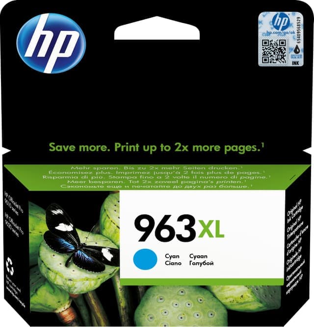 HP 963 XL cyan högkapacitets bläckpatron - Nyskick - i originalförpackning