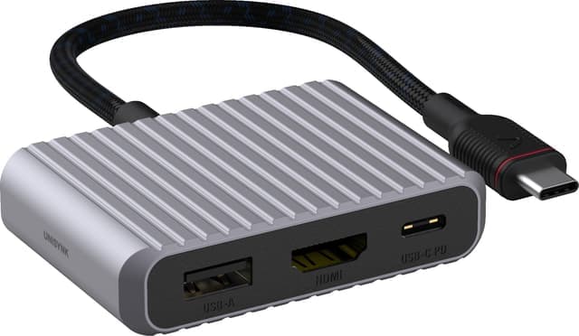 Unisynk 3 Port USB-C hubb (grå) - Nyskick - i originalförpackning