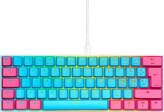 NOS C-450 Mini PRO RGB gaming tangentbord (lollipop) - Nyskick - i originalförpackning