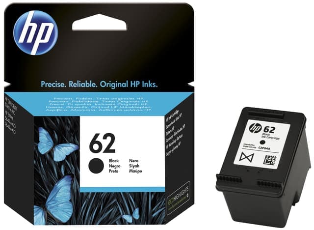 HP 62 Bläckpatron Svart - Nyskick - originalförpackning saknas