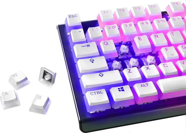 SteelSeries PrismCaps gamingknappar (vita) - Nyskick - i originalförpackning