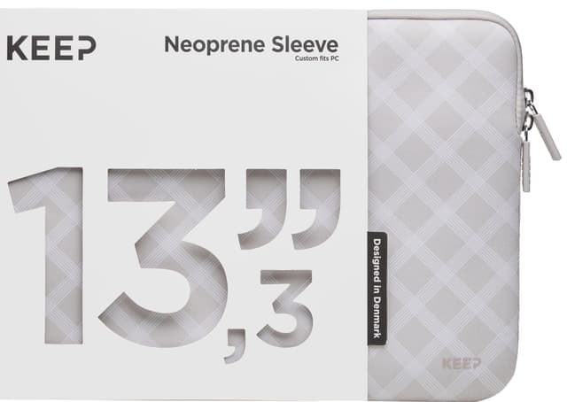 KEEP 13.3" Neoprene sleeve (sleeve sand tartan) - Nyskick - i originalförpackning