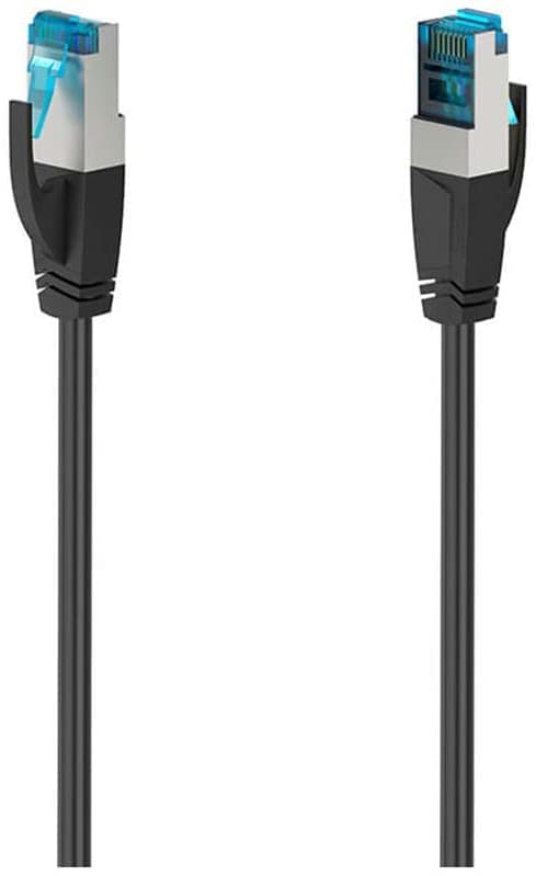 Hama CAT6a S/FTP nätverkskabel 0.5m (svart) - Nyskick - i originalförpackning
