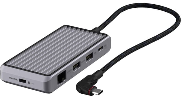 Unisynk 8-Port USB-C hubb (grå) - Nyskick - i originalförpackning