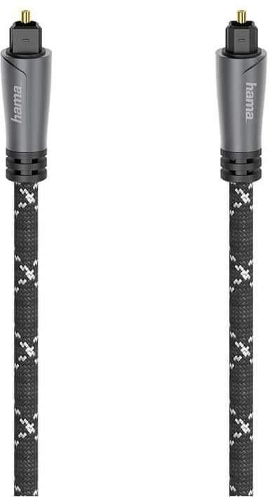 Hama optisk fiberkabel Toslink (metall/1,5 m) - Nyskick - i originalförpackning