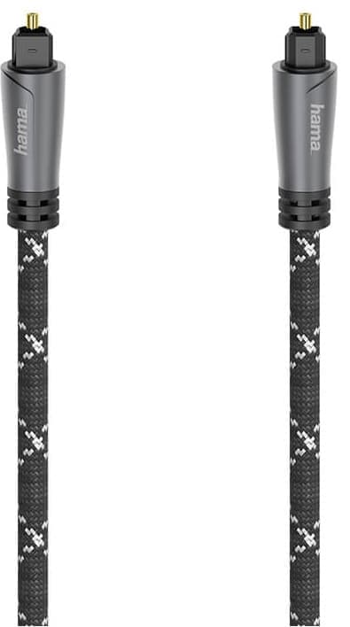 Hama optisk fiberkabel Toslink (metall/3m) - Nyskick - i originalförpackning
