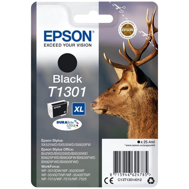 Epson bläckpatron DuraBrite Ultra T130XL Svart - Använt skick – Synliga skador, fullt funktionell