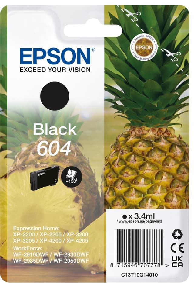 Epson 604 bläckpatron (svart) - Nyskick - originalförpackning saknas