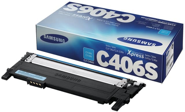 Samsung Bläckpatron CLT-C406S Cyan - Bra skick – Mindre spår av användning