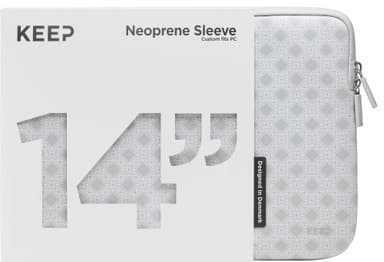 KEEP 14" PC neoprenfodral (Silver Floral Ornament) - Nyskick - i originalförpackning