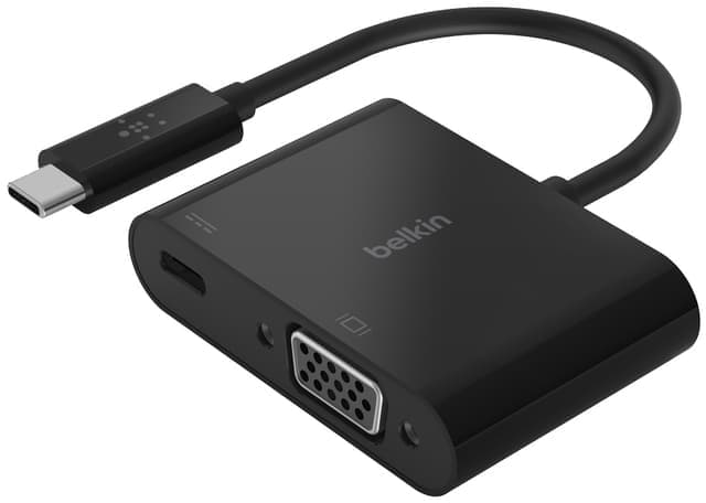 Belkin 60W PD USB-C till VGA USB-adapter - Nyskick - originalförpackning saknas