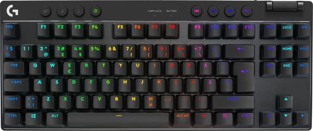 Logitech G PRO X TKL Lightspeed Tactile trådlöst tangentbord (svart) - Nyskick - i originalförpackning