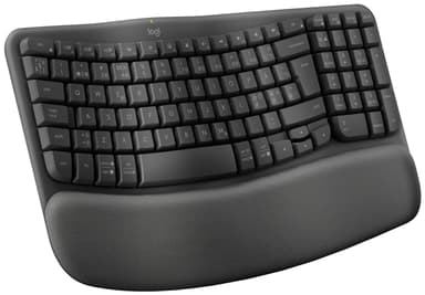 Logitech Wave Keys ergonomiskt tangentbord (grafit) - Nyskick - i originalförpackning