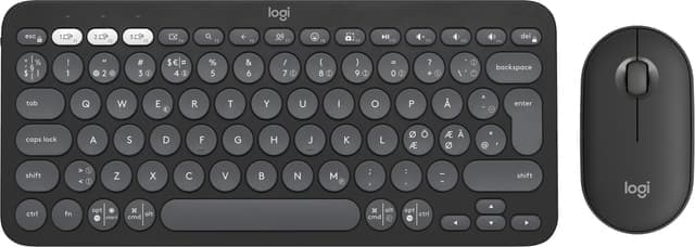 Logitech Pebble 2 K380S/M350S tangentbords- och muskombination (grafit) - Nyskick - i originalförpackning