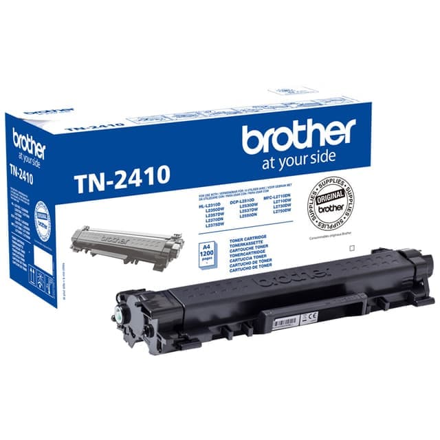 Brother toner TN-2410 Svart - Nyskick - i originalförpackning
