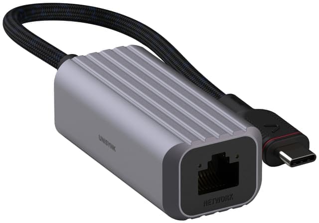 Unysink USB-C- till Ethernet-adapter 10380 (grå) - Nyskick - i originalförpackning