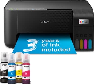 Epson EcoTank ET-2865 multifunktionsskrivare C11CJ67433 (svart) - Använt skick – Tydliga spår av användning