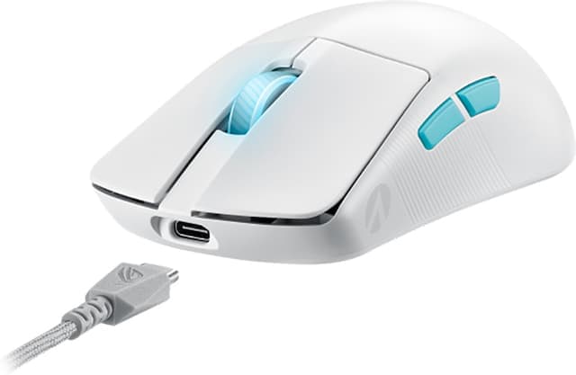 Asus ROG Harpe Ace Aim Lab Editon trådlös mus (vit) - Nyskick - i originalförpackning