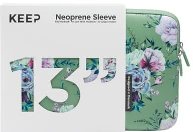 KEEP MacBook sleeve 13” (Jade Summer Flower) - Nyskick - originalförpackning saknas