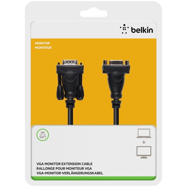 Belkin VGA förlängningskabel video (3 m) - Nyskick - i originalförpackning