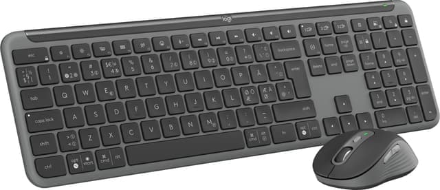 Logitech MK950 Slim Combo tangentbord med mus (grafit) - Nyskick - i originalförpackning