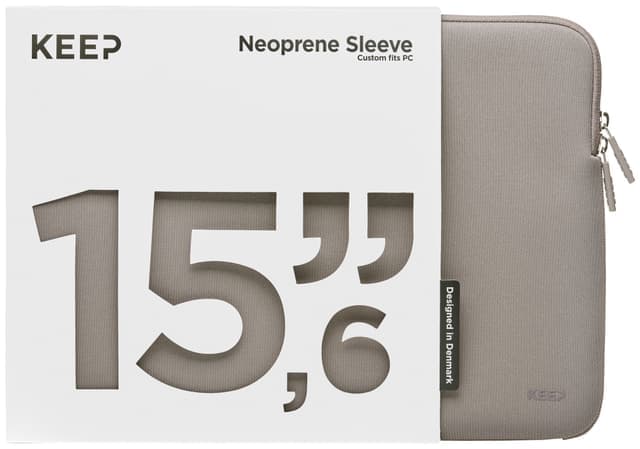 KEEP 15,6" neopren/textil laptopfodral (Portabella) - Nyskick - i originalförpackning