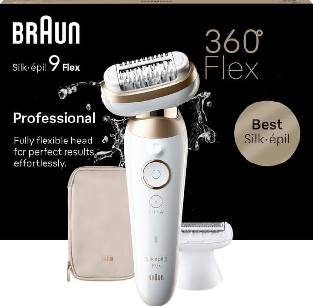 Braun Silk-épil 9 Flex epilator SES90413D (vit) - Nyskick - originalförpackning saknas