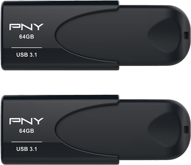 PNY Attache 4 USB 3.1-minne 64 GB (2-pack) - Nyskick - i originalförpackning