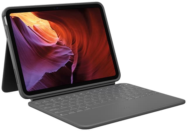 Logitech Rugged Folio Keyboard Case for iPad 11" (11th Gen) - Bra skick – Mindre spår av användning
